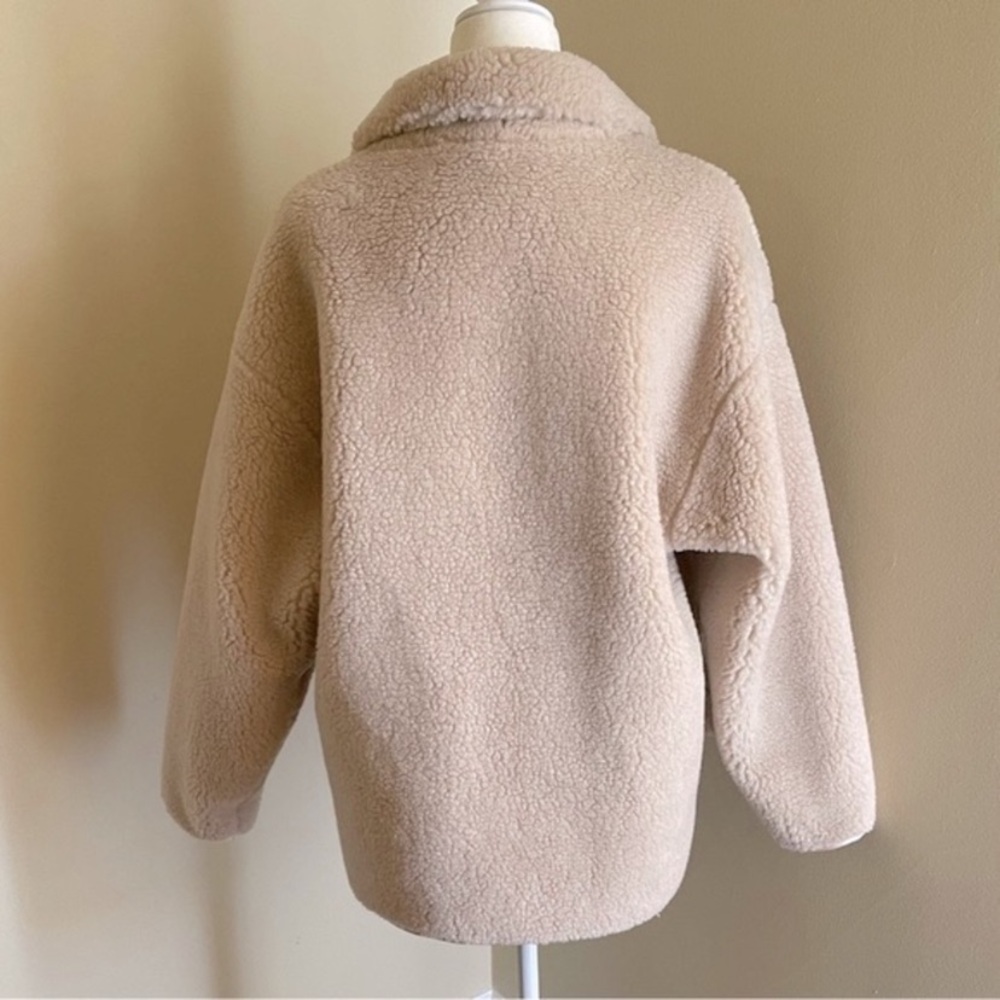 NWOT Citizens of Humanity Tan Fluffy Tasha Sherpa Jacket Coat Soft Medium M 8 10 - Picture 7 of 8